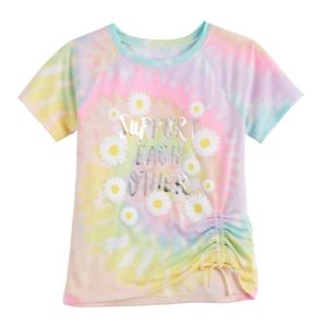 NWOT Girls Cinch Front Raglan Tee XL 14/16